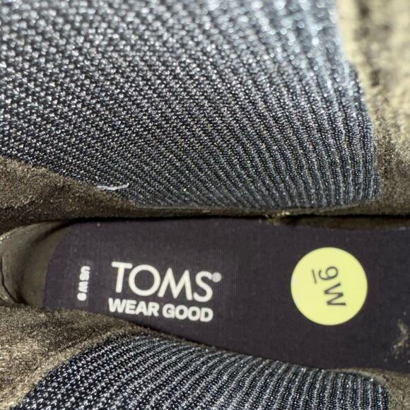 TOMS NWTWomen's Rowan Lug Pull-On Boot Water Resistant Olive Green Leather Sz 9 - Picture 10 of 13